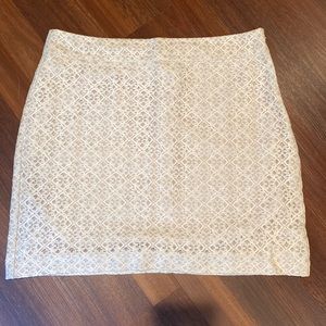 Loft cream lace pencil skirt, size 12